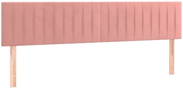 vidaXL Boxspringbett mit Matratze Rosa 200x200 cm Samt 3131104 Bild 5