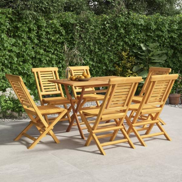 vidaXL Gartenstühle 6 Stk. Klappbar 47x63x90 cm Massivholz Teak 3155047