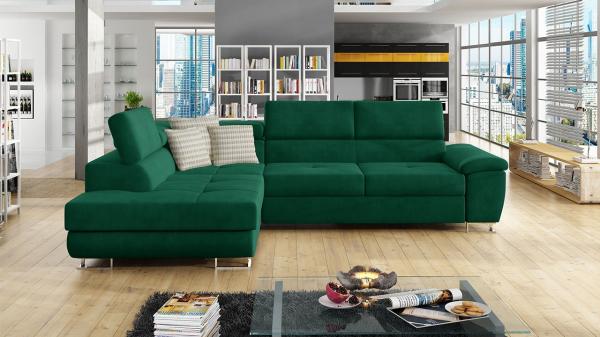 Ecksofa Cotere, Seite: Links, Farbe: Kronos 19 + Kronos 19 + Senegal 823