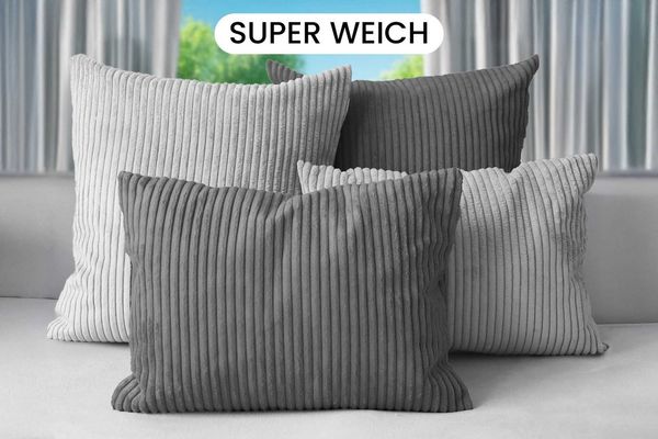 Amilian Dekokissen 4er Set mit Füllung - weiche Sofakissen - 2x 40x40 cm + 2x 35x45 cm, (4 Stück) Kuschelkissen - Couchkissen mit Kissenfüllung - Zierkissen