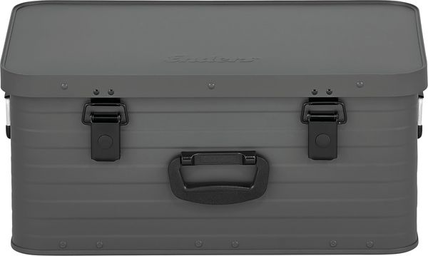 Enders® Alubox Toronto M Grey, 47 Liter, Aluminium Box 1 mm Wandstärke, spritzwasserdicht, stapelbar - Alukiste, Metallkiste, Metallbox mit Deckel - verwendbar als Transportbox, grau #3886