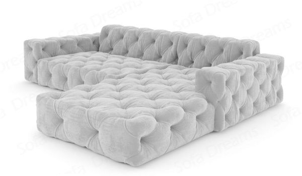 Sofa Dreams Ecksofa Polster Design Sofa Samtstoff Menorca L Form kurz Stoffsofa, Loungesofa