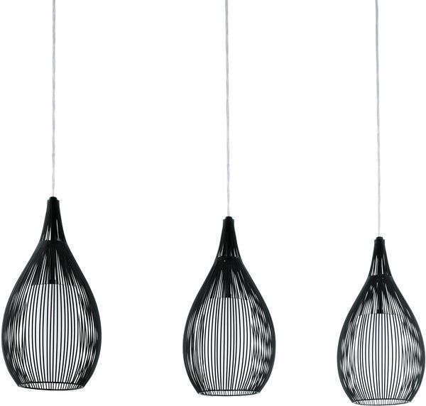 Eglo 94389 Pendelleuchte RAZONI schwarz mit satiniertem Glas L=99cm max. 3X40W Bild 5