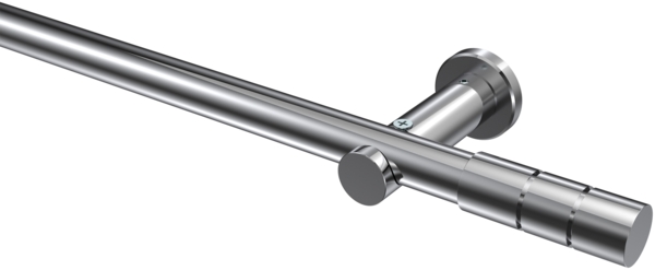 Gardinenstangen-Set Platon Elanto 100 cm, 1-läufig (ohne Ringe), 20 mm Ø Chrom