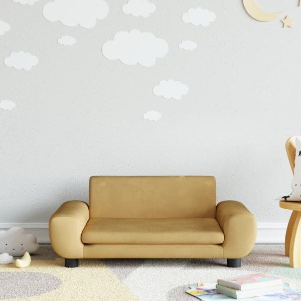 vidaXL Kindersofa Braun 70x45x33 cm Samt 3196391