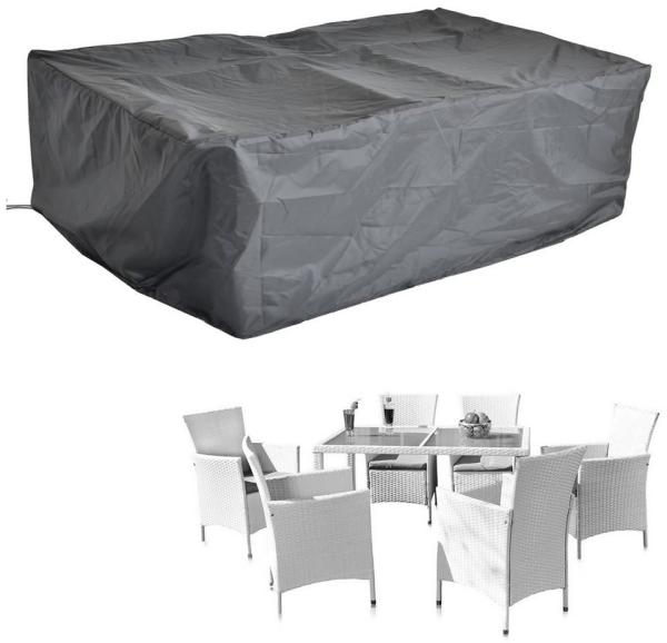 Feel2Home Gartenmöbel-Schutzhülle Schutzhülle 160x120x74 Schwarz Gartenmöbel Rattan Abdeckung Plane, 100% Polyethylengewebe
