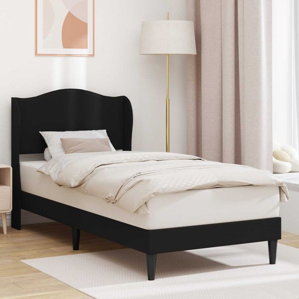 vidaXL Bettrahmen mit Kopfteil Schwarz 80x200 cm Kunstleder 42027835