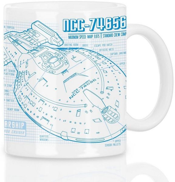 style3 Tasse, 1-tlg, Keramik, NCC-74656 Voyager Kaffeebecher Tasse star trek enterprise raumschiff