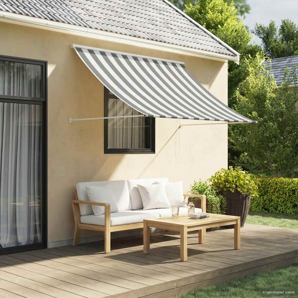 vidaXL Markise Anthrazit und Weiß 200 x 150 cm 42037074