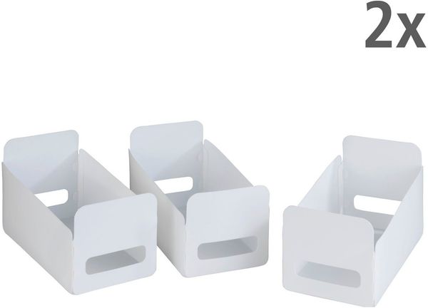 WENKO Organizer Universal (Set, 6 St), Aufbewahrungsboxen für Küche und Haushalt, faltbar, Kunststoff