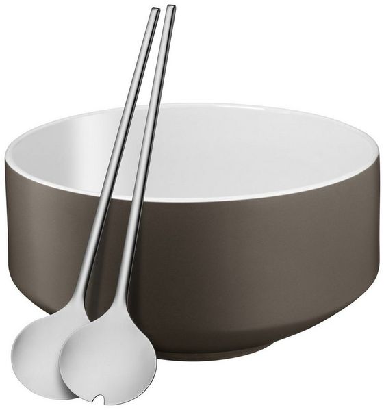 WMF Moto Salat-Set, 3-teilig, lavagrau 3201000950