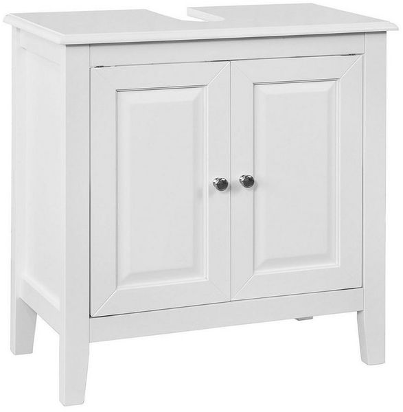 SoBuy Waschbeckenunterschrank FRG202 Badschrank Waschtisch weiß