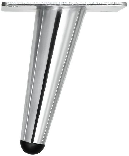 Prima-Online Tischbein 4x Schräg Möbelfüße Chrome Konisch Möbelbeine Metall 10-23 cm