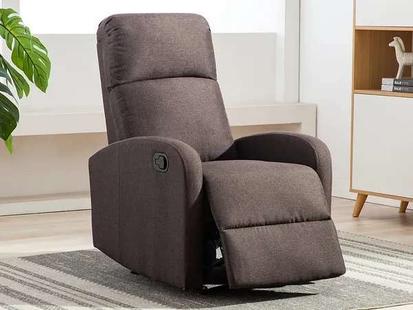 Vente-unique - Relaxsessel Fernsehsessel - Stoff - Braun - ISAO