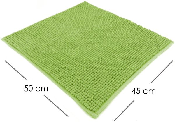 heimtexland Badematte Badvorleger Chenille Badteppich Duschvorleger, rutschhemmend beschichtet, Fußbodenheizung geeignet, schnell trocknend, strapazierfähig, fußbodenheizungsgeeignet, rutschfest, saugstark, Polyester, rechteckig, 45x50 cm, Hochflor, su...