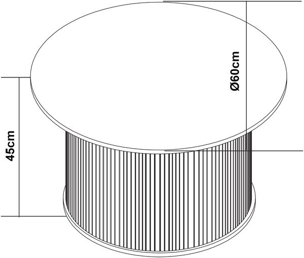 Beistelltisch Ledepid 45xØ60 cm Natur [en. casa] Bild 4