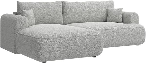 Selsey 'Ovo' Ecksofa in L-Form mit Schlaffunktion, hellgrau, linksseitig, 93 x 260 x 165 cm