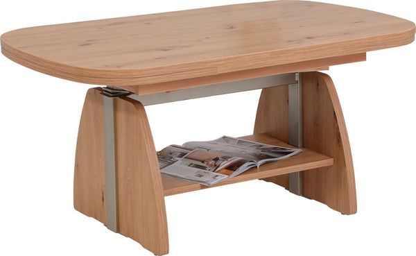 'Colin' Couchtisch, Artisan Eiche, ausziehbar und höhenverstellbar