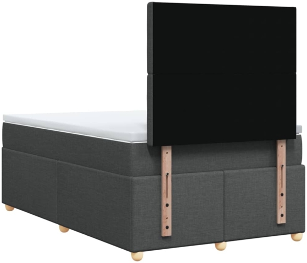 vidaXL Boxspringbett mit Matratze Dunkelgrau 120x200 cm Stoff 3293562 Bild 7