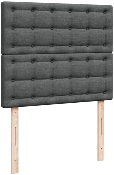 vidaXL Boxspringbett mit Matratze Dunkelgrau 120x200 cm Stoff 3293562 Bild 8