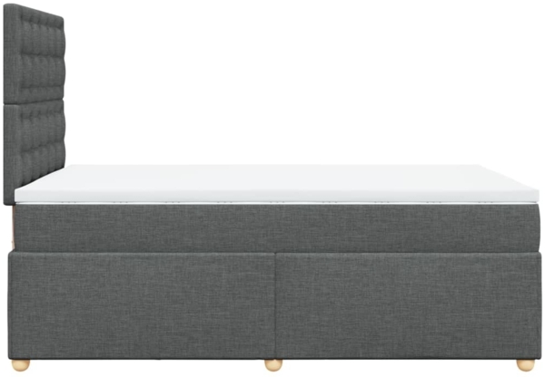 vidaXL Boxspringbett mit Matratze Dunkelgrau 120x200 cm Stoff 3293562 Bild 6