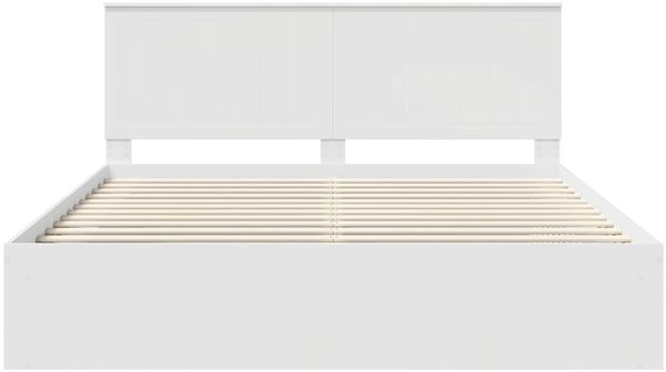 vidaXL Bettrahmen mit Kopfteil Weiß 180 x 200 cm Massives Kiefernholz 3410974 Bild 7