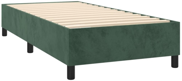 vidaXL Boxspringbett mit Matratze & LED Dunkelgrün 80x200 cm Samt 3136212 Bild 4