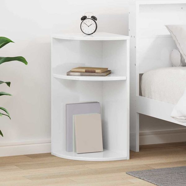 vidaXL Beistelltisch Hochglanz Weiß 29,6 x 29,6 x 60 cm Holzwerkstoff 891124