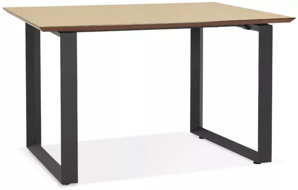 Kokoon Design Schreibtisch Clemence Holz Natur und Schwarz 130 cm