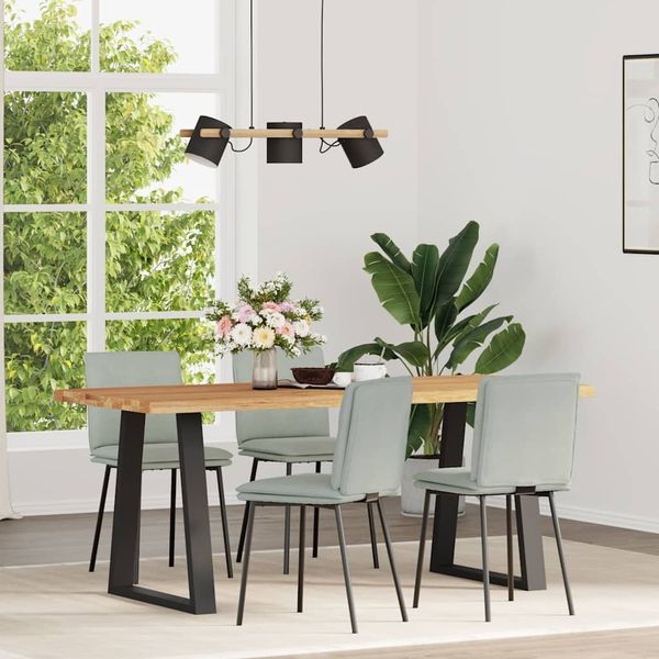 vidaXL Esszimmerstühle 4 Stk. Hellgrau Samt 3315344