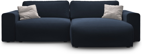 Micadoni Ecksofa Victor 3-Sitzer Rechts Samt Blau