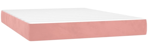 vidaXL Taschenfederkernmatratze Rosa 140x220x20 cm Samt 4016623