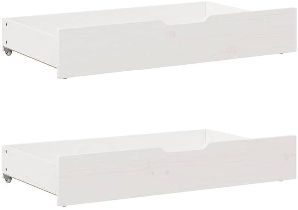 vidaXL Massivholzbett ohne Matratze Weiß 160x200 Kiefernholz 3309852 Bild 6