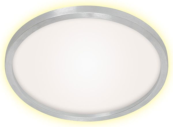 LED Deckenleuchte, Backlight, silber, rund, D 42,5 cm