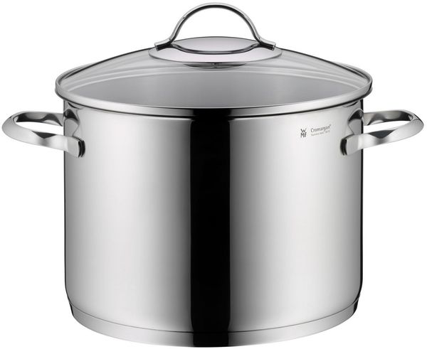 WMF 'Provence Plus' Suppentopf mit Glasdeckel, Ø 24 cm, 8,8 Liter, Cromargan Edelstahl poliert, unbeschichtet, backofengeeignet Bild 2