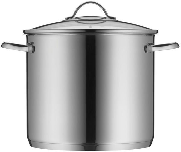 WMF 'Provence Plus' Suppentopf mit Glasdeckel, Ø 24 cm, 8,8 Liter, Cromargan Edelstahl poliert, unbeschichtet, backofengeeignet