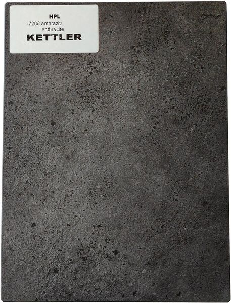 HPL Tischplatte 220cm x 95cm x 1,3cm, anthrazit, C Profil