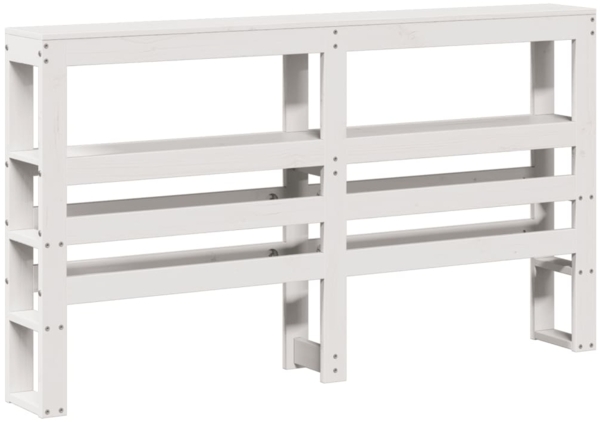 vidaXL Massivholzbett ohne Matratze Weiß 150x200 cm Kiefernholz 3305829 Bild 7