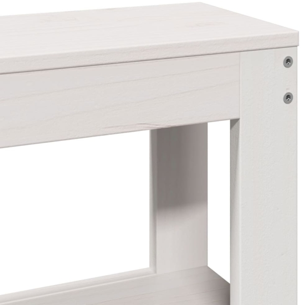 vidaXL Massivholzbett ohne Matratze Weiß 150x200 cm Kiefernholz 3305829 Bild 9