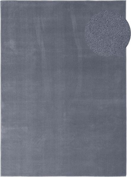 TaraCarpet Teppich Kurzflor-Teppich Madrid Uni, rechteckig, Höhe: 9 mm, Wohnzimmer, Schlafzimmer, Esszimmer, Madrid New anthrazit 60x120
