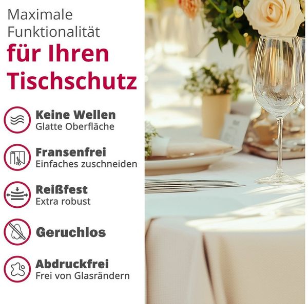 DecoHomeTextil Heimtextilmanufaktur Tischdecke Rolle Vliesstoff Tischläufer Vlies wasserabweisend Bild 4
