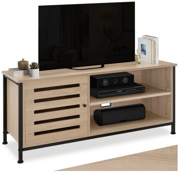 tectake Lowboard TV-Board (TV-Board, Montagematerial, Montageanleitung), Industrial Style