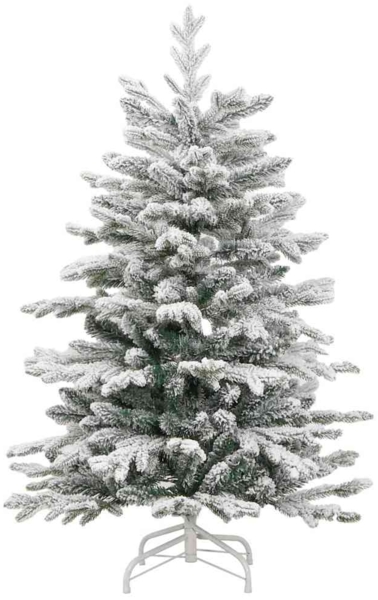 vidaXL Künstlicher klappbarer Weihnachtsbaum Weiß 120 cm PE und PVC 3395627 Bild 4