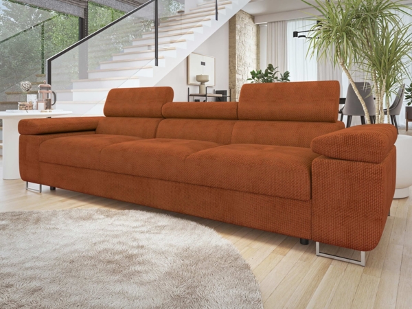 Sofa Torezio III mit Einstellbare Kopfstützen (Farbe: Flow 09)