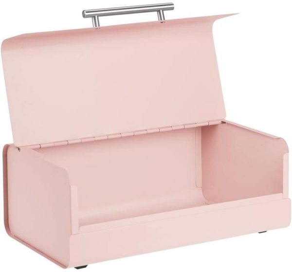mDesign Brotkasten Brotkorb Brotbox Aufbewahrung Deckel Organizer Metall Rosa