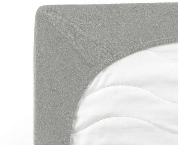 Traumschlaf 'Frottee Stretch' Spannbettlaken, Baumwolle / Polyester grau, 90x200 cm - 100x200 cm
