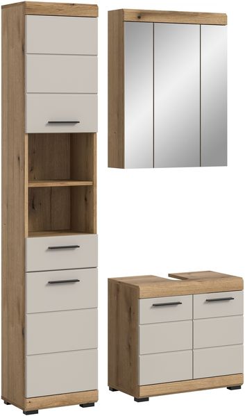 Badezimmer-Set >Scout< in Evoak Oak / Kaschmir - 112x191x34cm (BxHxT)