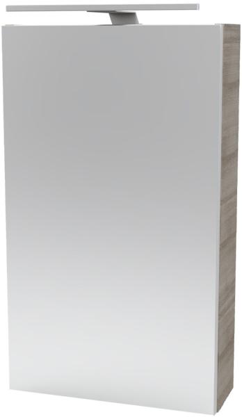 Fackelmann SBC A-VERO Gäste-WC Spiegelschrank 40 cm, Grau, rechts