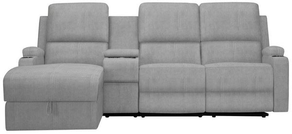 OTTO home Ecksofa NAPORI Multimediasofa, 3er Kinosessel XXL, L-Form, Cord, Kinosofa mit Relaxfunktion, Getränkehalter, Staufach und Staukasten