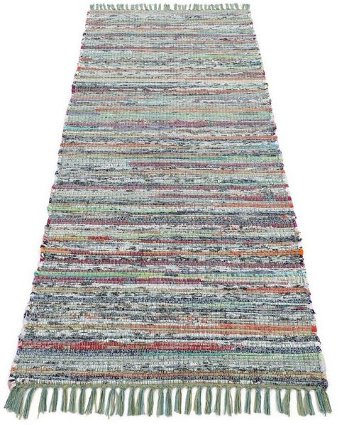 carpetfine Teppich Kelim Chindi, Wendeteppich, rechteckig, Höhe: 6 mm, handgewebt, Fleckerlteppich mit Fransen, auch vielen in Läufergrößen